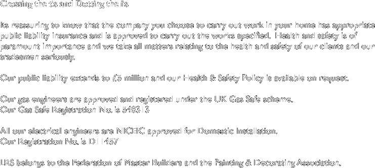 Crossing the t's and Dotting